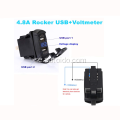 4.8AMPS Dual USB Rocker Switch Style Charger